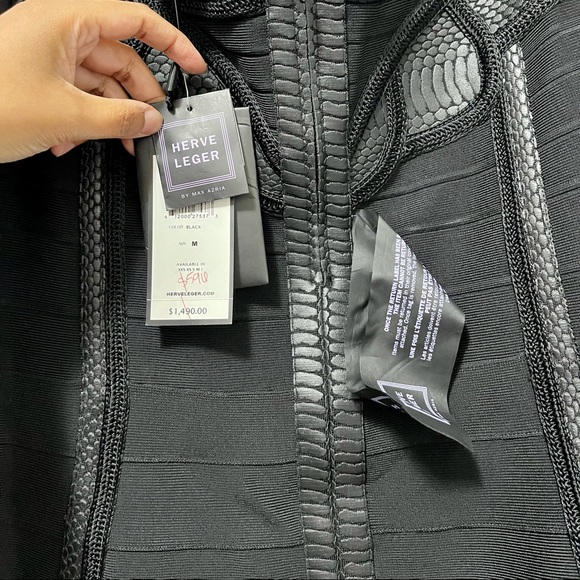 Herve Leger Black Sanja Bandage Skirt Set w/ Tags - Picture 9 of 11